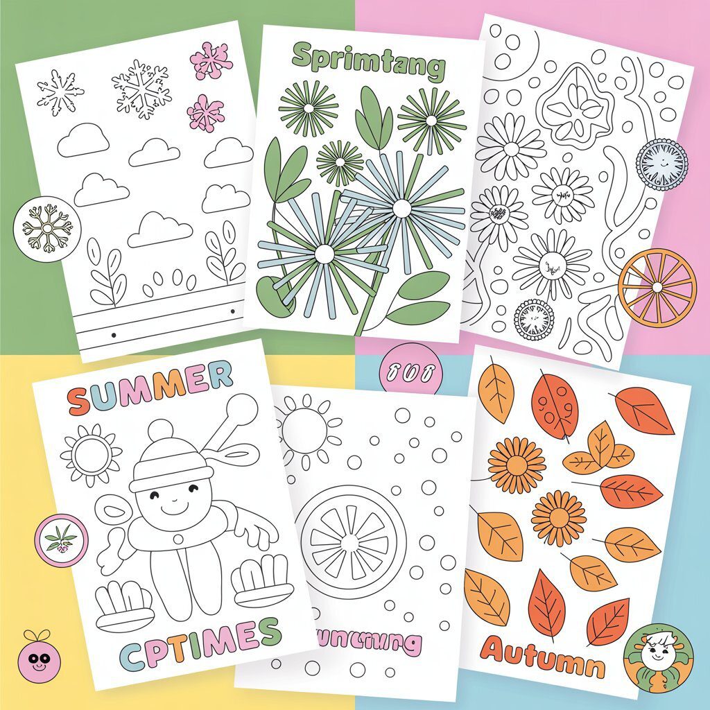seasonal coloring pages