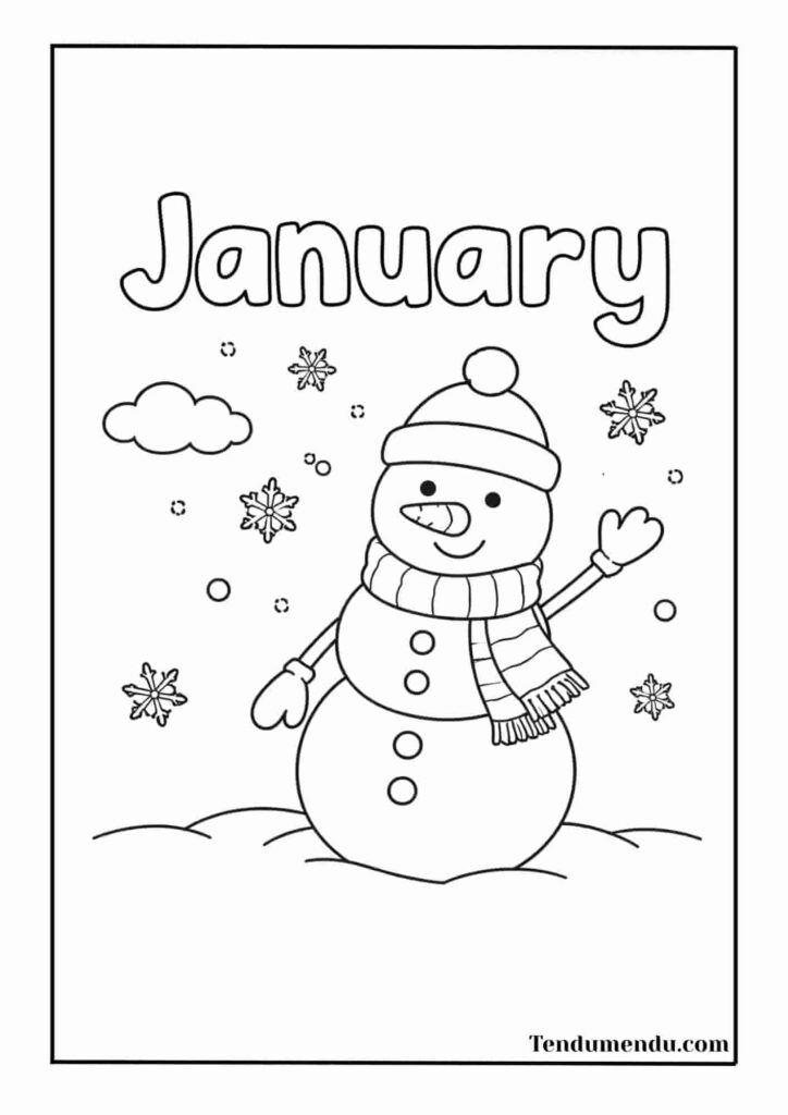 cute january coloring pages