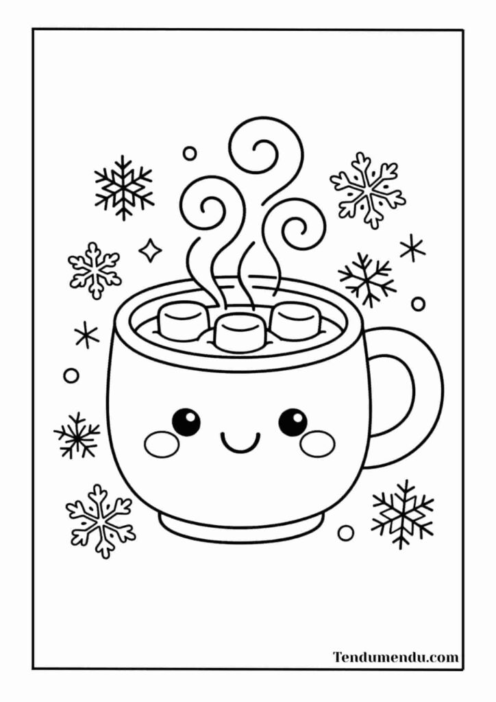 easy coloring sheet january