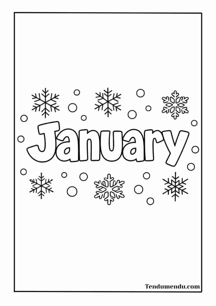 easy january coloring sheets