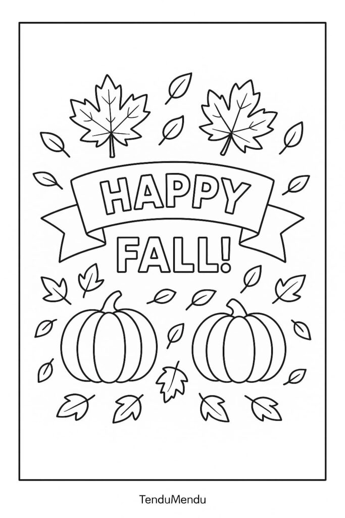 pumpkin fall coloring sheets