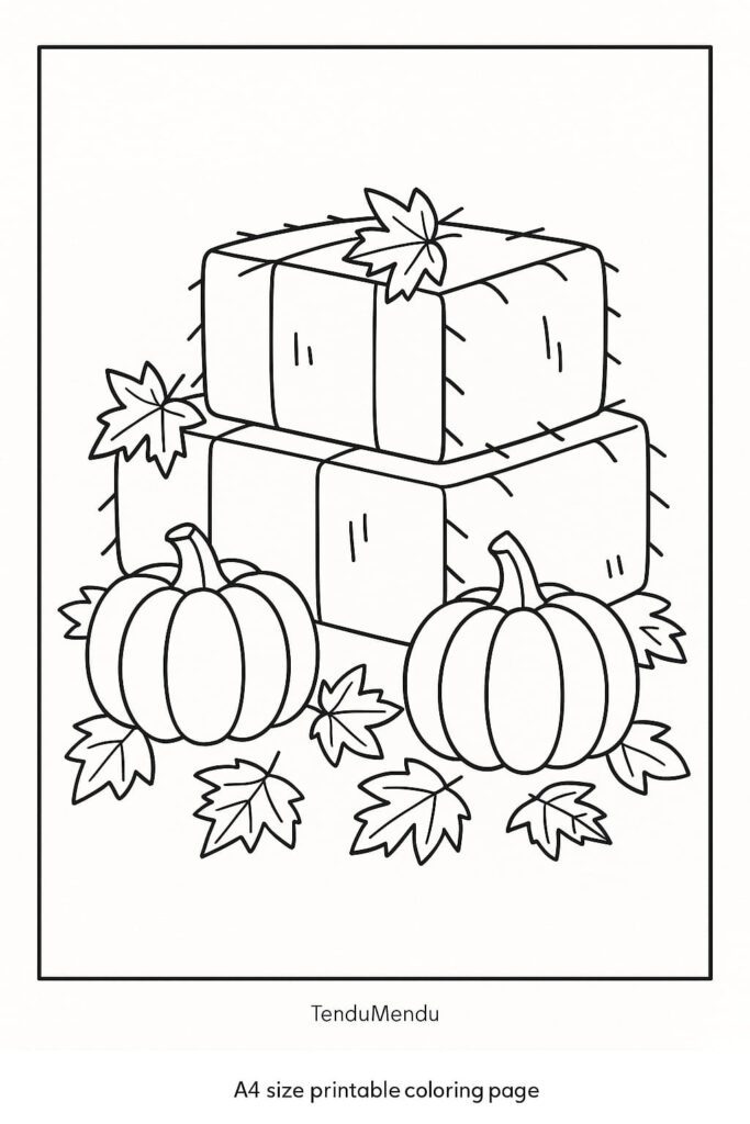 simple coloring sheet fall