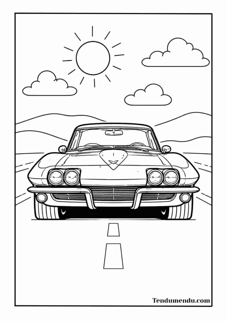 1. c2 corvette coloring page