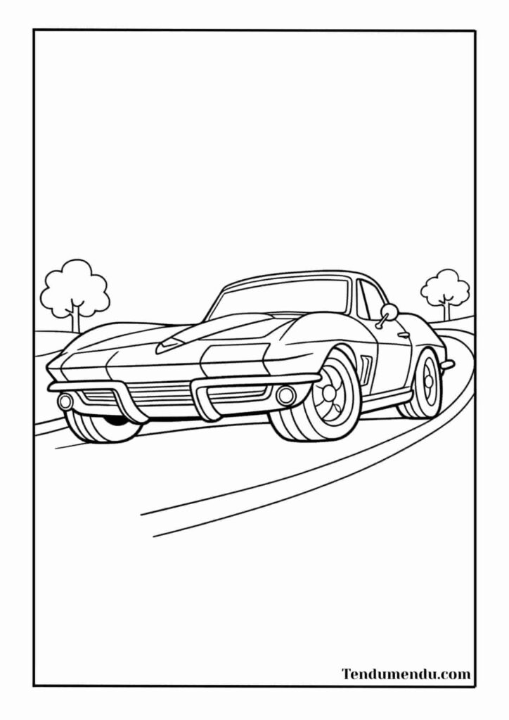 2 c2 corvette coloring pages