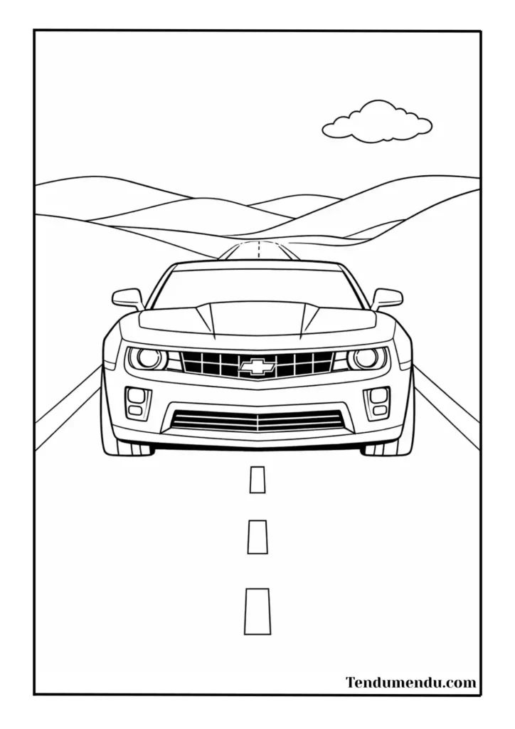 2camaro coloring pages to print
