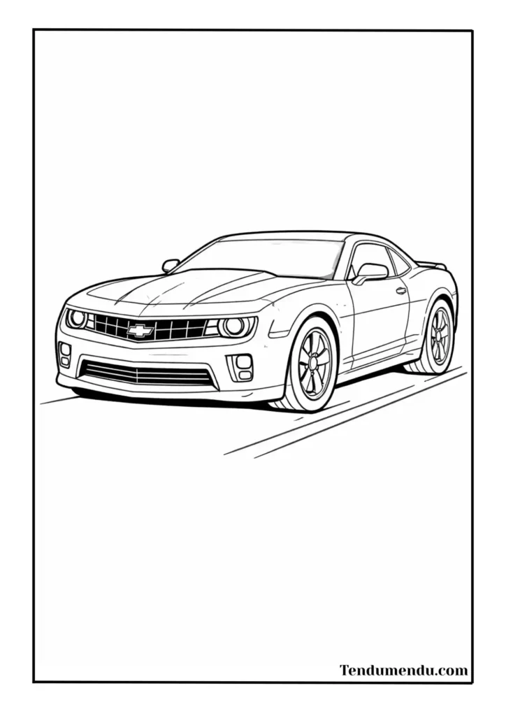 4Camaro coloring sheet free