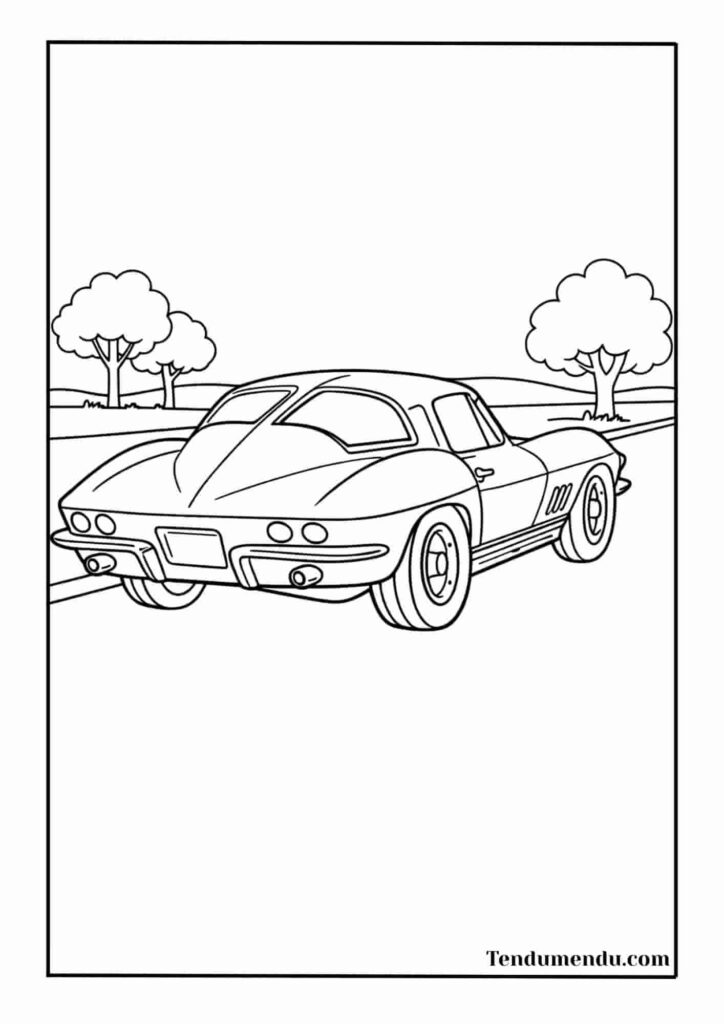 5 c2 corvette coloring paper