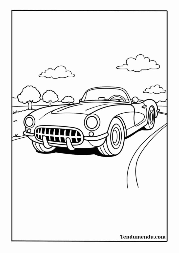 C1 vintage Corvette printables